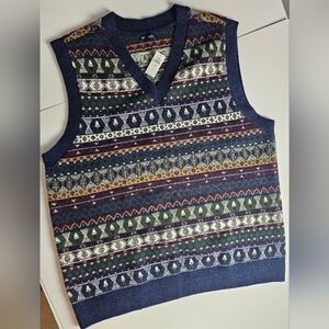 GAP Multicolor V-Neck Sweater Vest